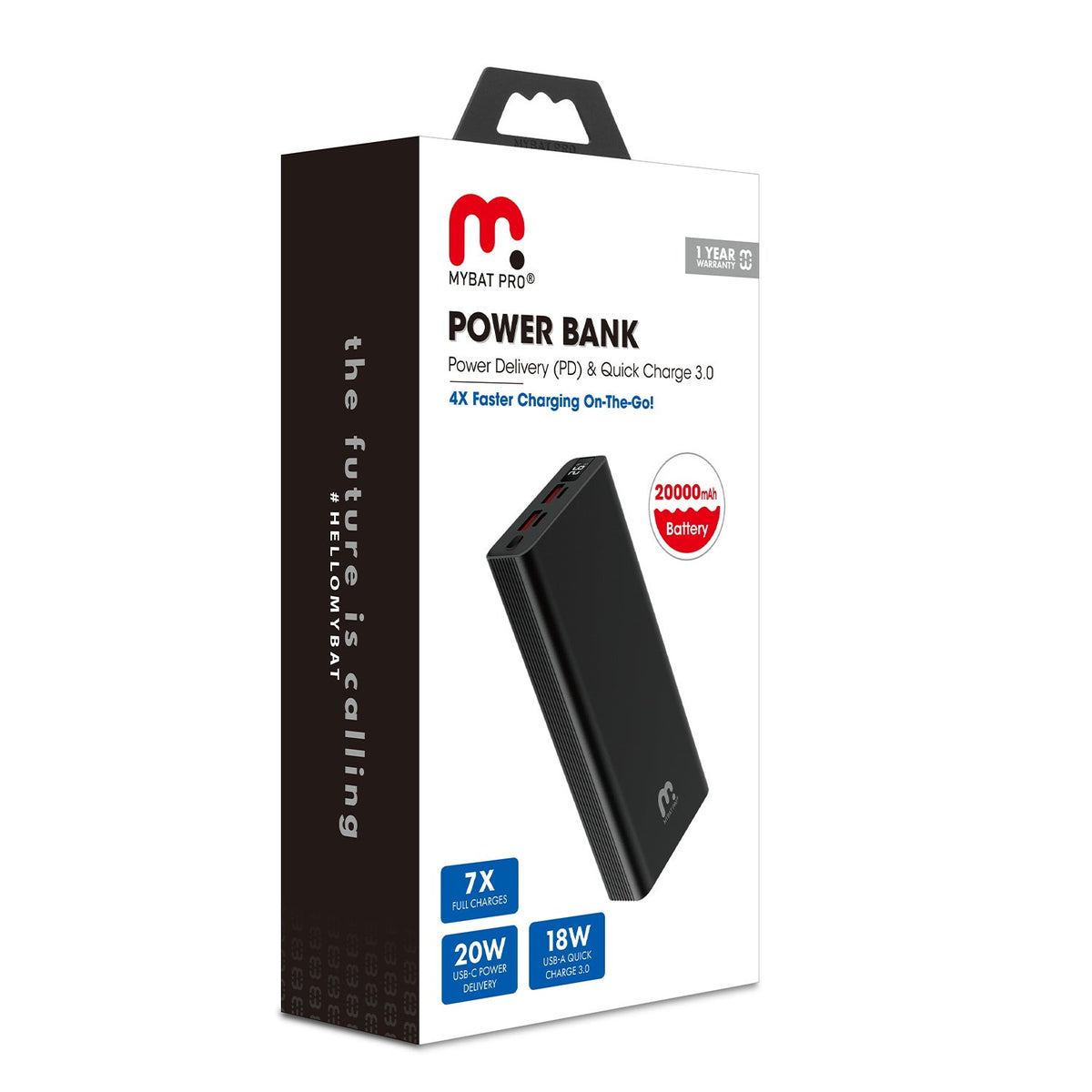 20,000 mAh Power Delivery Power Bank - MyBat Pro