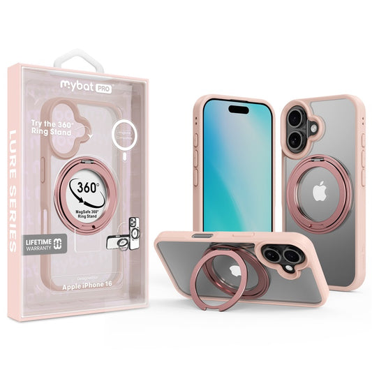 MyBat Pro Lure Series 360° Ring Stand MagSafe Case for Apple iPhone 16 - Pink