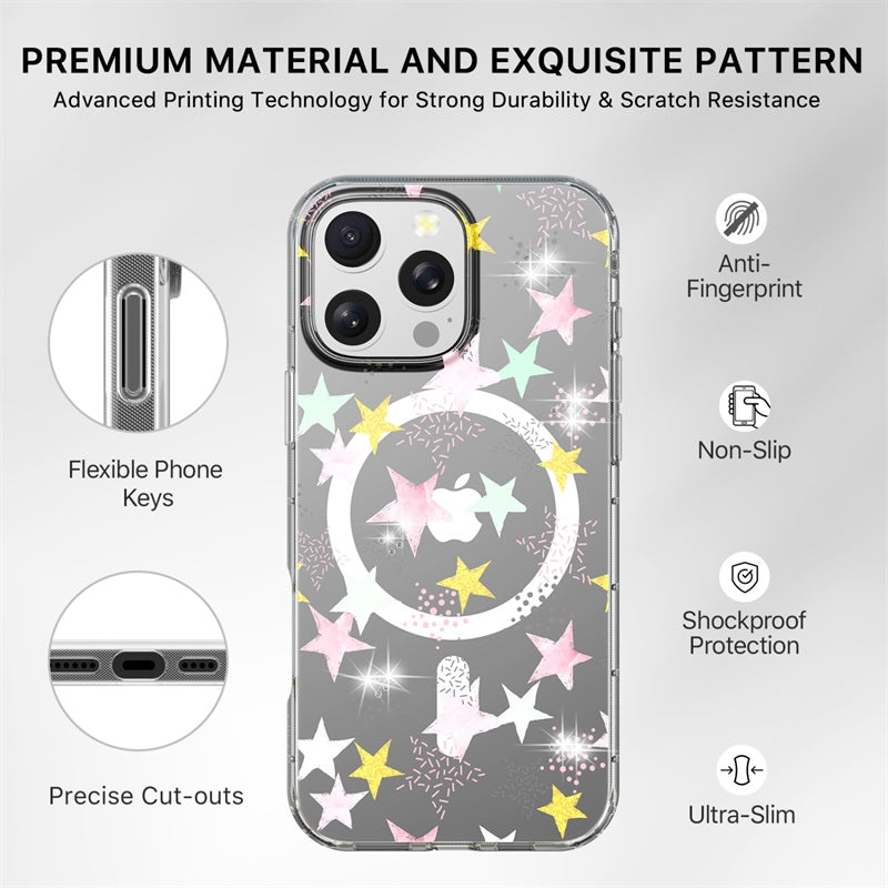 MyBat Pro Mood Series MagSafe Case (with Diamonds) for Apple iPhone 16 Pro Max - Floral Gems - MyBat Pro