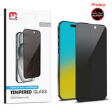 MyBat Pro Privacy Full Coverage Tempered Glass Screen Protector for Apple iPhone 16 Pro - Black