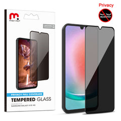 MyBat Pro Privacy Full Coverage Tempered Glass Screen Protector for Samsung Galaxy A15 5G - Black