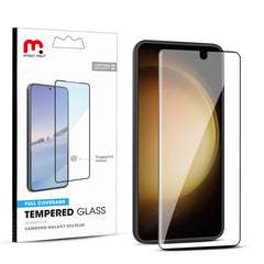 MyBat Pro Full Coverage Tempered Glass Screen Protector (Fingerprint Unlock) for Samsung Galaxy S23 Plus - Black