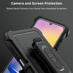 SYB Reflex Series Case with Holster for Samsung Galaxy A15 5G - Black