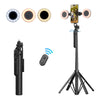 MyBat Pro HaloPod Tripod Selfie Stick with Two Ring Light & Balance Handle - Black