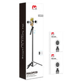 MyBat Pro HaloPod Tripod Selfie Stick with Two Ring Light & Balance Handle - Black