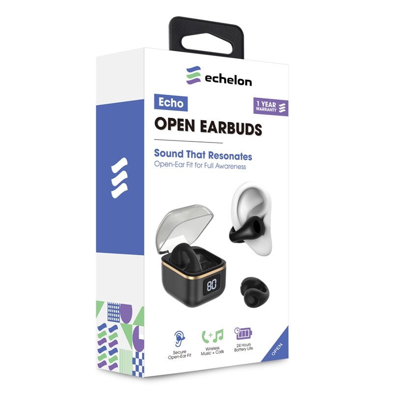 echelon Echo Open Earbuds - Black - MyBat Pro