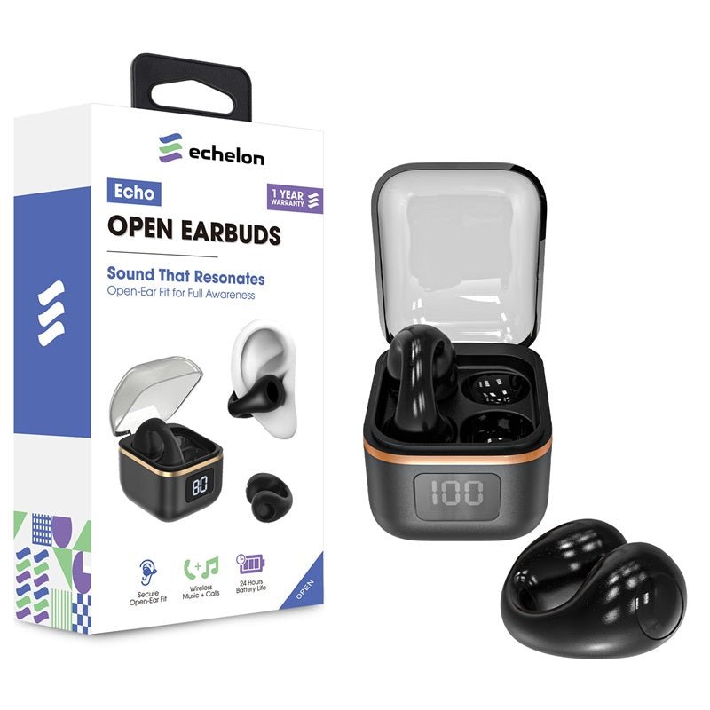 echelon Echo Open Earbuds - Black - MyBat Pro