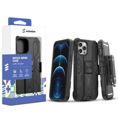 echelon Reflex Series Case with Holster for Apple iPhone 12 (6.1) / 12 Pro (6.1) - Black - MyBat Pro