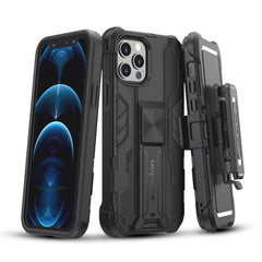 echelon Reflex Series Case with Holster for Apple iPhone 12 (6.1) / 12 Pro (6.1) - Black - MyBat Pro