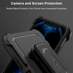 echelon Reflex Series Case with Holster for Apple iPhone 12 (6.1) / 12 Pro (6.1) - Black - MyBat Pro