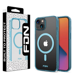 FDN Clear Seriesw/ MagSafe Case for Apple iPhone 13 (6.1) / 14 (6.1) - Transparent Blue - MyBat Pro