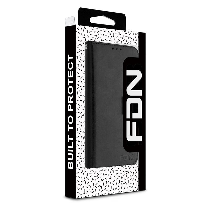 FDN MyJacket Wallet Xtra Series for Apple iPhone 16 - Black / Black - MyBat Pro