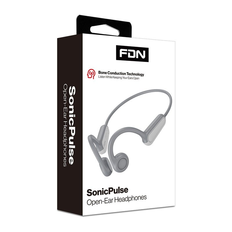 FDN SonicPulse Open - Ear Bone Conduction Headphones – Gray - MyBat Pro