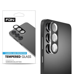 FDN Tempered Glass Lens Protector for Samsung Galaxy S25 - Black - MyBat Pro