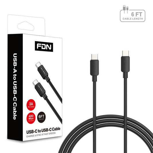 FDN USB - C to USB - C Cable (L=6 FT) - White - MyBat Pro