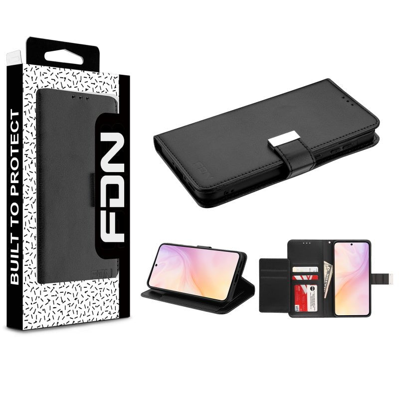 FDN Wallet Folio Case for Samsung Galaxy A36 5G - Black / Black - MyBat Pro