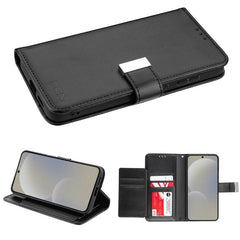 FDN Wallet Folio Case for Samsung Galaxy S25 - Black / Black - MyBat Pro