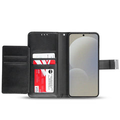 FDN Wallet Folio Case for Samsung Galaxy S25 - Black / Black - MyBat Pro