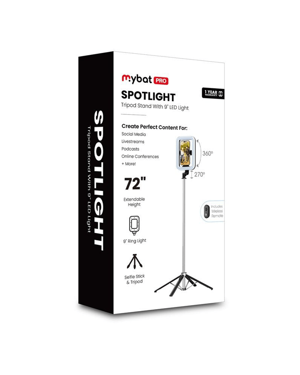 🏆LAST DAY SALE 49% OFF - Professional Vlogging Made Easy – Portable LED Light Tripod - 1 - Year Warranty - MyBat Pro