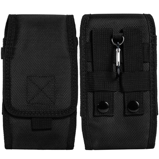 LUXMO Extra Large Vertical Universal Nylon Pouch w/ Card Slot - Black - MyBat Pro