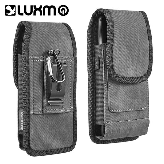 LUXMO Large Horizontal Universal Pouch w/ Dual Card Slots - Dark Denim Fabric - MyBat Pro