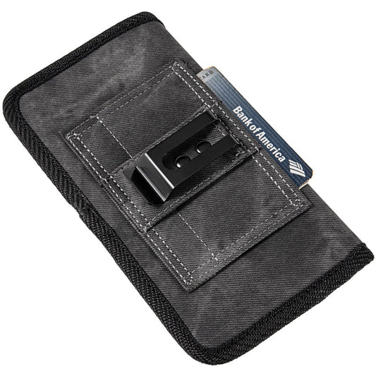 LUXMO Large Vertical Universal Pouch w/ Dual Card Slots - Dark Denim Fabric - MyBat Pro