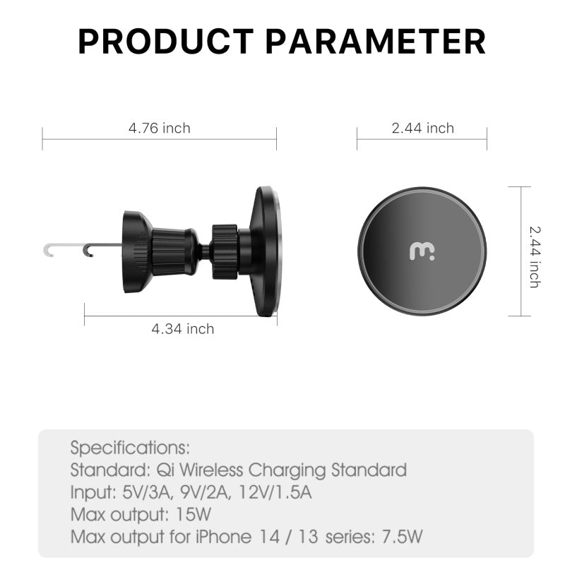 MagSafe Magnetic Charging Vent Mount - MyBat Pro