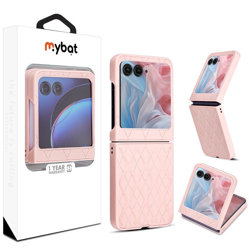 MyBat Leather Protector Case for Motorola razr (2024) - Pink - MyBat Pro