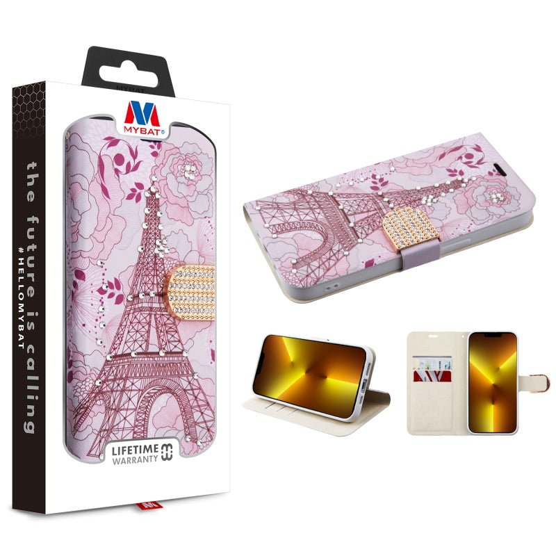 MyBat MyJacket Wallet Diamond Series for Apple iPhone 13 Pro (6.1) - Eiffel Tower - MyBat Pro