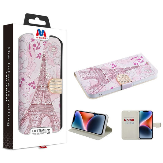 MyBat MyJacket Wallet Diamond Series for Apple iPhone 14 Plus (6.7) - Eiffel Tower - MyBat Pro