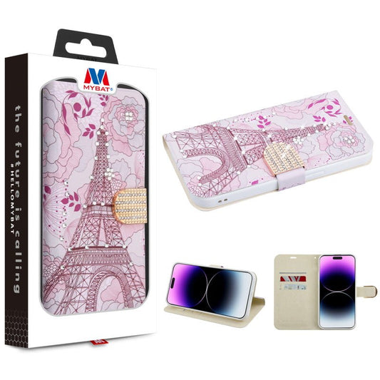 MyBat MyJacket Wallet Diamond Series for Apple iPhone 14 Pro Max (6.7) - Eiffel Tower - MyBat Pro