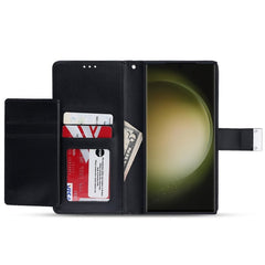 MyBat MyJacket Wallet Xtra Series for Samsung Galaxy S23 Ultra - Black / Black - MyBat Pro