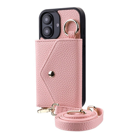 MyBat Posh Crossbody Wallet Case for Apple iPhone 16 - Pink - MyBat Pro