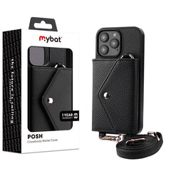 MyBat Posh Crossbody Wallet Case for Apple iPhone 16 Pro Max - Black - MyBat Pro