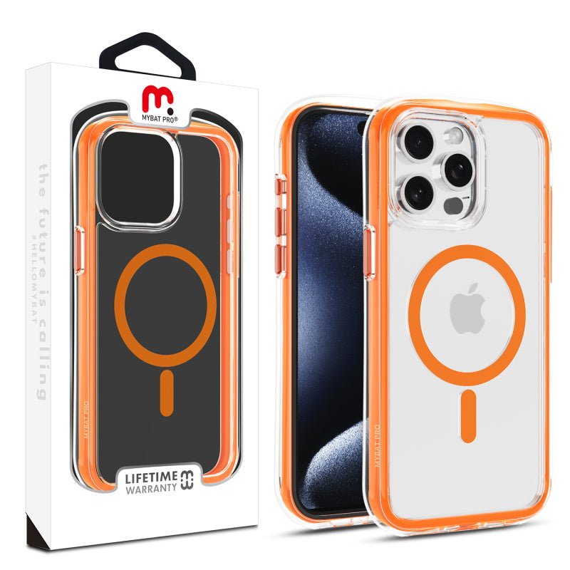 MyBat Pro Air - Filled Case with MagSafe for Apple iPhone 15 Pro Max (6.7) - Orange - MyBat Pro