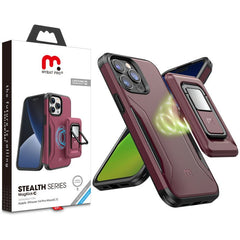 MyBat Pro Antimicrobial Stealth Series MagKick for Apple iPhone 14 Pro Max (6.7) - Plum / Black - MyBat Pro