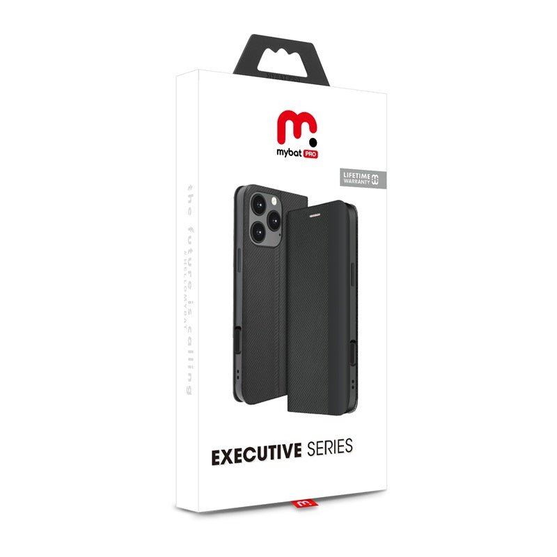 MyBat Pro Executive Series Wallet Case for Apple iPhone 16 Pro - Black - MyBat Pro