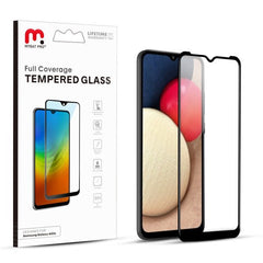 MyBat Pro Full Coverage Tempered Glass Screen Protector for Samsung Galaxy A02s - Clear - MyBat Pro