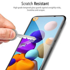 MyBat Pro Full Coverage Tempered Glass Screen Protector for Samsung Galaxy A21 - Clear - MyBat Pro