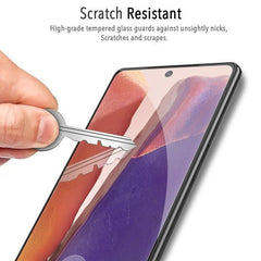 MyBat Pro Full Coverage Tempered Glass Screen Protector w/ Fingerprint Unlock for Samsung Galaxy Note 20 - Clear - MyBat Pro