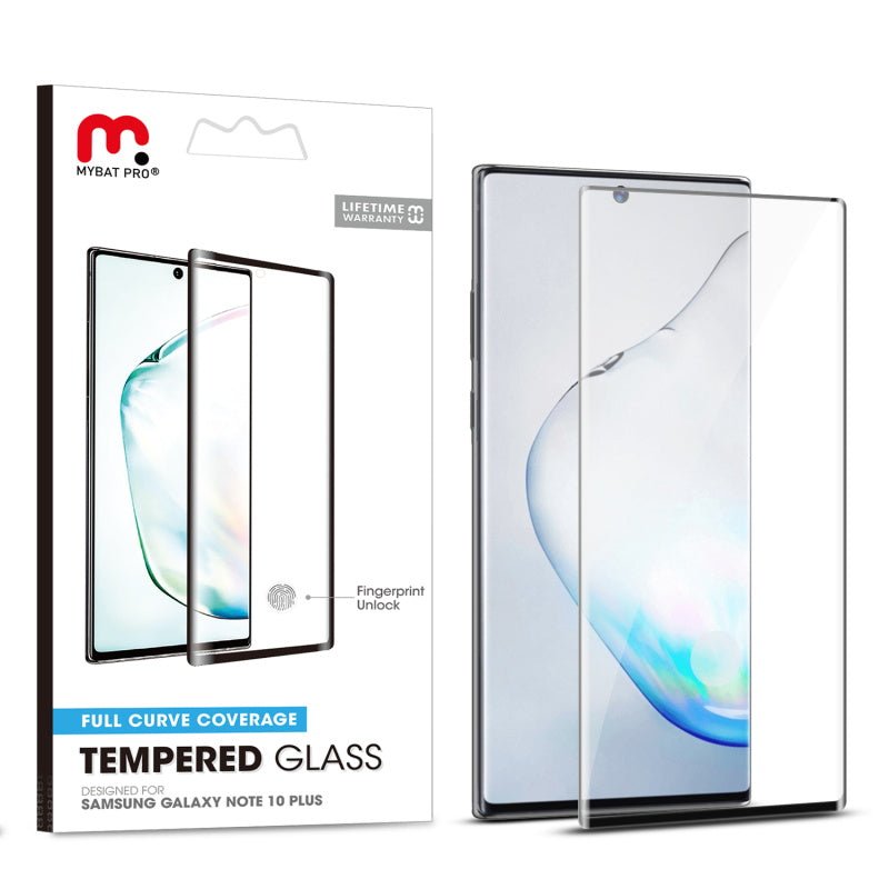 MyBat Pro Full Curve Coverage Tempered Glass Screen Protector for Samsung Galaxy Note 10 Plus 5G / Note 10 (6.8) - Clear - MyBat Pro