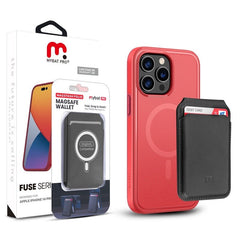 MyBat Pro Fuse Series Case Bundle + MagStash Wallet Folio for Apple iPhone 14 Pro Max (6.7) - White/ Gray - MyBat Pro