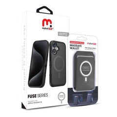 MyBat Pro Fuse Series Case Bundle + MagStash Wallet Folio for Apple iPhone 16 - Red/ Black - MyBat Pro