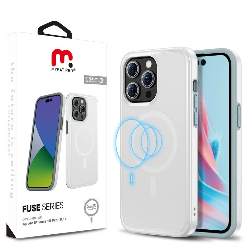 MyBat Pro Fuse Series w/ MagSafe Case for Apple iPhone 15 Pro (6.1) - White - MyBat Pro