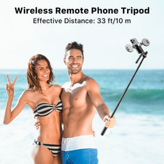 MyBat Pro HaloPod Tripod Selfie Stick with Two Ring Light & Balance Handle - Black - MyBat Pro