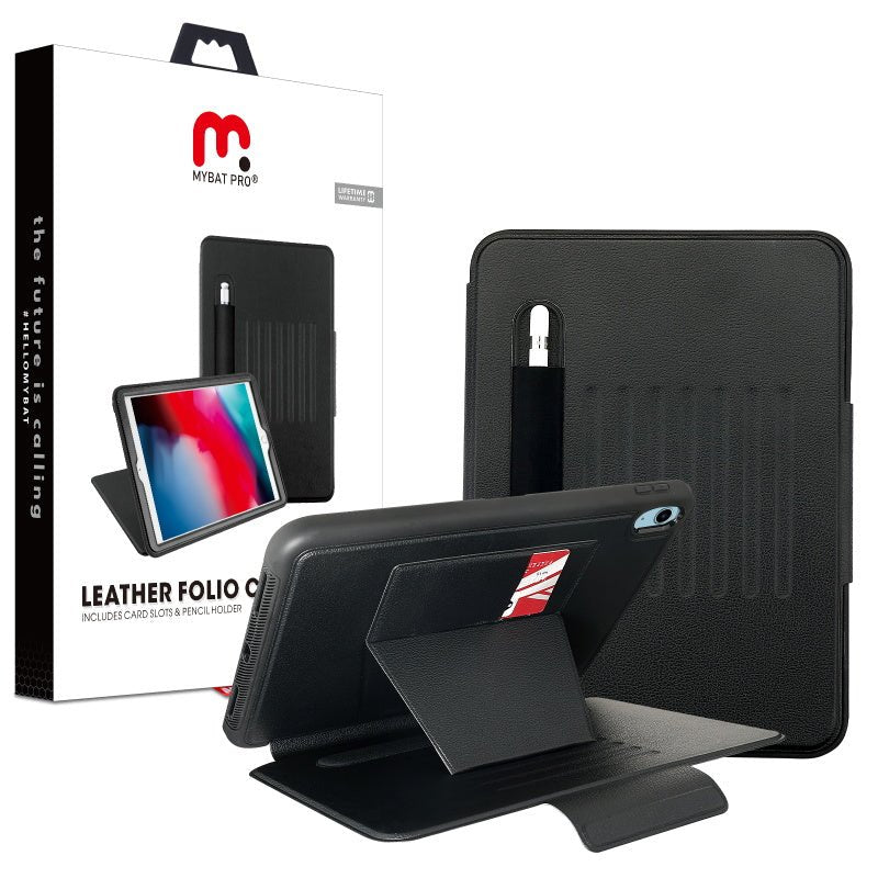 MyBat Pro Leather Folio Case Includes Card Slots & Pencil Holder for Apple iPad 10.9 (2022) - MyBat Pro