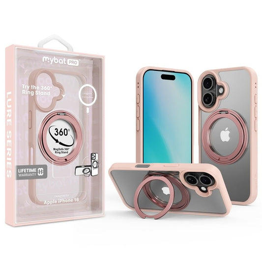 MyBat Pro Lure Series 360° Ring Stand MagSafe Case for Apple iPhone 16 - Pink - MyBat Pro