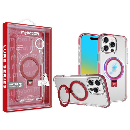 MyBat Pro Lure Series Case w/ MagSafe Kickstand Ring for Apple iPhone 16 Pro - Red - MyBat Pro