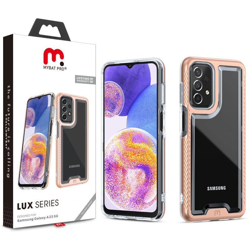 MyBat Pro Lux Series Case with Tempered Glass for Samsung Galaxy A23 5G - Rose Gold - MyBat Pro