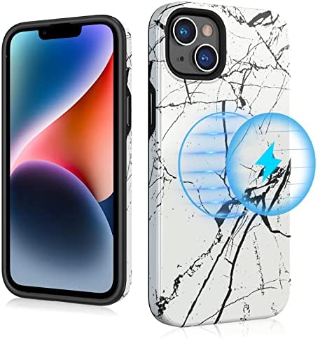 MYBAT PRO Magnetic Case for iPhone 14 Pro Case 6.1 inch, Compatible with MagSafe, Slim Fuse Series Hard PC + Soft TPU Dual - Layered Military Grade Drop Shockproof Protective Cover, Blue - MyBat Pro